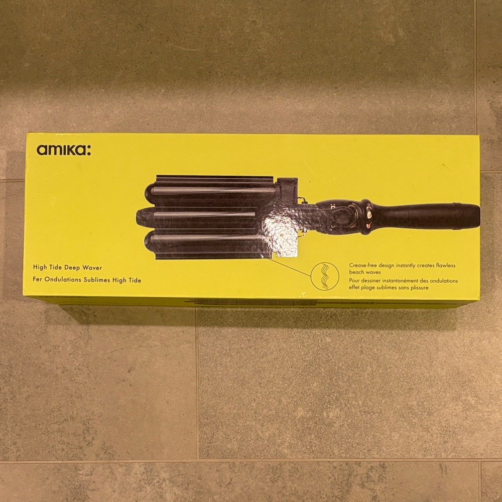 amika High Tide Deep Waver - Yellow Box, Black Tool